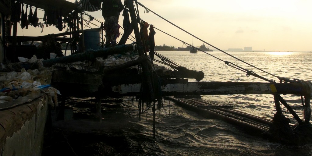 Pirate fishing vessel the "Dan Israel R" being escorted into Manila